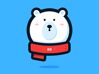 Bear bear desgin icon identity illustration outline scarf vector