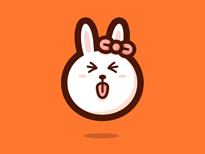 rabbit bow bunny carrot concept design icon illustration logo outline rabbit