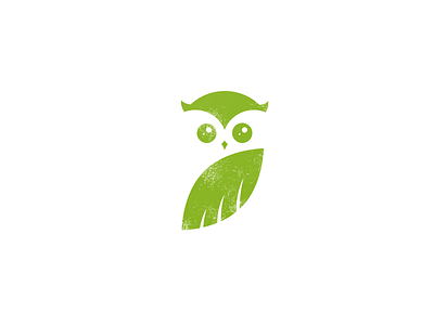 Owl animal bird body branch design illustration logo mark nature round shape vector
