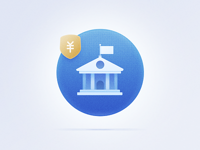 Bank abstract bank blue bubble building flag icon illustration ui