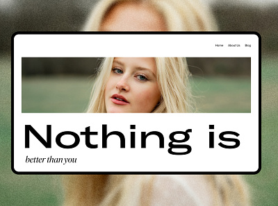 Nothing is better than you - Web Design big image full image full width ui web design