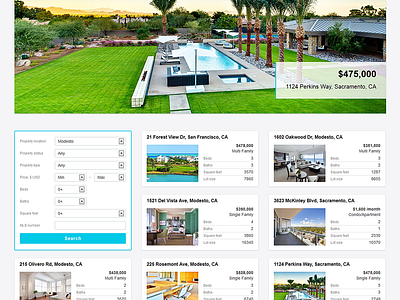 Real Estate Website Design listing map property real estate realtor rent responsive search filter theme ui wordpress