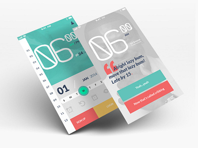 The Buddy Clock alarm app design clock reminder snooze ui ux