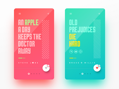 They Said It colors fun gradient material design mobile phrase poster quote ui uiux ux