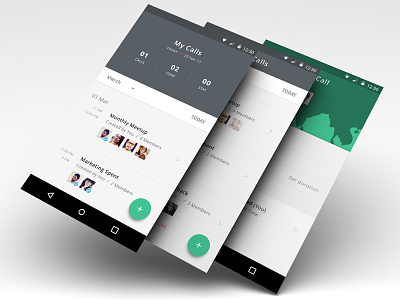 Conference App android app calendar call conference ios material mobile team to do ui ux