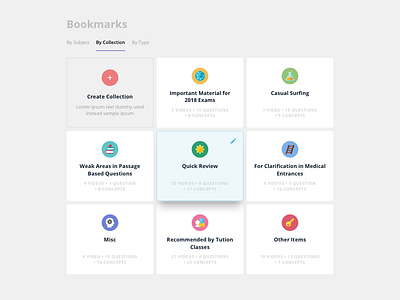 Bookmarks Page