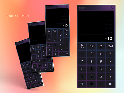 Daily UI #004 - Calculator app