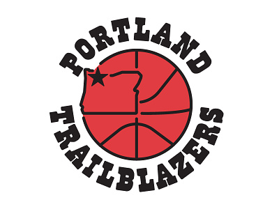 Portland Trailblazers Rejected Logos basketball hoops nba portland trailblazers