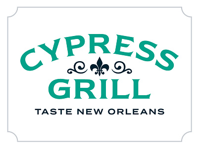 Cypress Grill austin food logo neworleans restaurant texas type