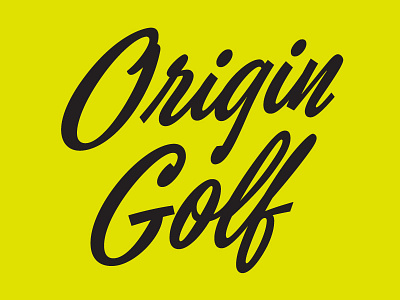 Origin Golf bright golf logo script