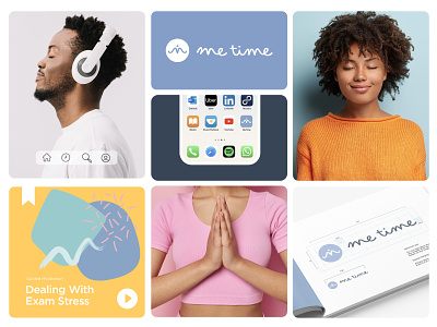 Me Time Meditation App app branding graphic design typography ui web