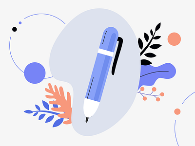 A pen design icon illustration interface pen pencil product design vector