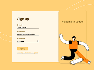 DailyUI - Sign up dailyui design sign up ui uidaily web