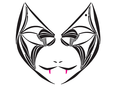 Vamp Kat abstract art cat cats design illustration masks vampire vector