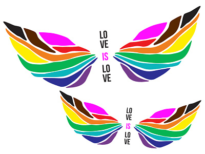 Love Is Love butterfly colorful design equality flight illustration love love is love pattern rainbow surface design vector wings