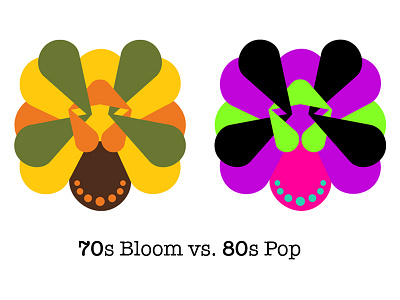 70s Bloom vs. 80s Pop 1970s 1980s abstract abstract art avocado bold decades design flower flowers geometry illustration nostalgia nostalgic orchid pattern pop shapes surface design vector