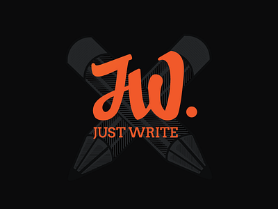 JustWrite Logo design illustration logo mobile app typography
