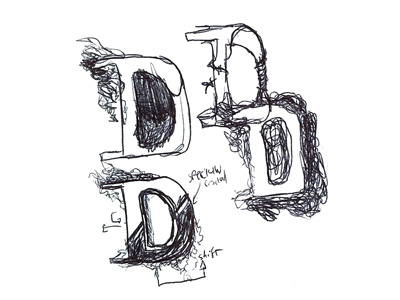 "D" drop cap (sketch) concept drop cap letter lettering pen sketch typography