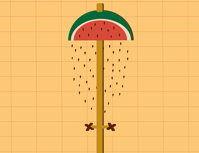 Watermelon is everywhere 4/4 bathroom design flat illustration illustration design illustrations illustrator vector vector art wash watermelon