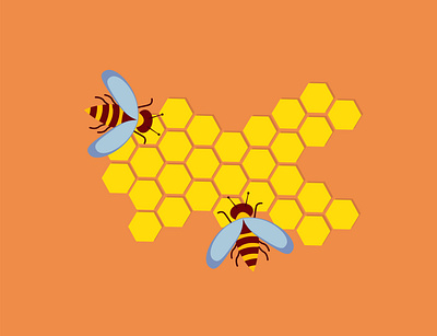Honeycomb for Sunday Morning. honey comb honeycomb illustration illustration design illustrations illustrator vector vector art