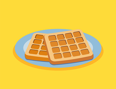 Waffles for Sunday Morning. illustration illustration design illustrations illustrator vector vector art waffle