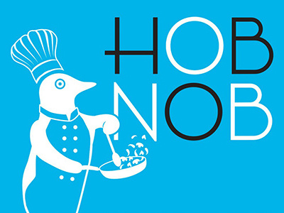 HOBNOB Restaurant Branding and Character Design