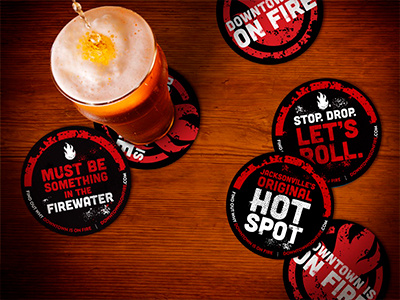 Downtown is on Fire Promotional Coasters