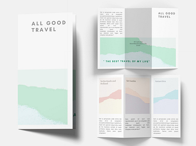 Travel Trifold advertising branding brochure design design illustration typography