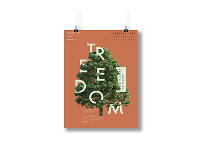 Treedom advertising branding poster poster design typography