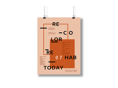 Rehab design illustration poster poster design typography