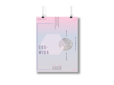 Cosmica advertising branding illustration poster poster design typography