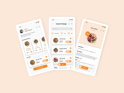 Omnifood Apps app design flat ui ux