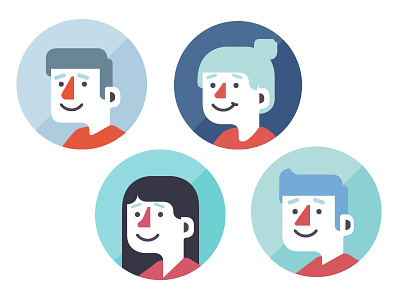 Animation characters animation avatar flat icon illustration people profile vector