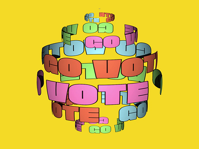 GO VOTE 2d animation after affects animation design loop motion design typography typography design vote