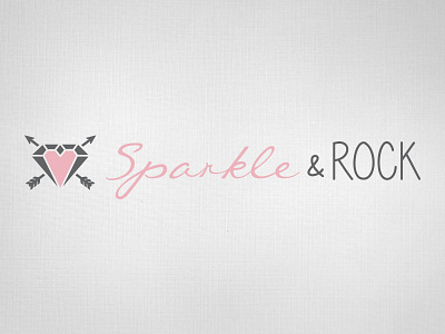 Sparkle & Rock Logo diamond handwriting logo
