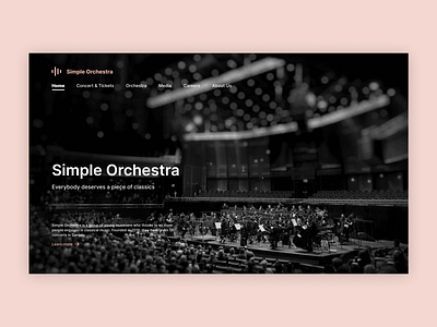 Landing Page for Simple Orchestra design flat landingpage ui webdesign