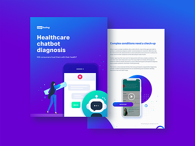 Healthcare Chatbot CX Report editorial editorial design healthcare app illustration layout layout design whitepaper