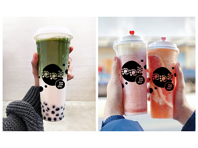 Pao Pao Cha Brand Identity boba tea branding bubble tea food and beverage hand lettering logo identity logo tea typography