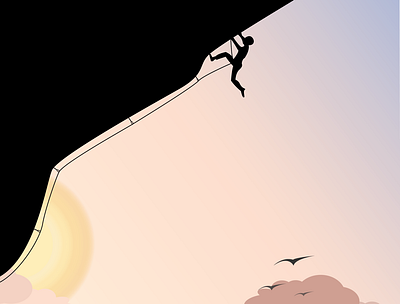 Climbing to the Top design illustration vector