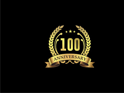 100 anyversary 100 age anniversary birthday celebration congratulation design event gold golden greeting illustration invitation logo number symbol template vector year years