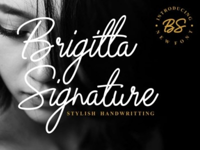 Brigitta Signature Font graphic design script font signature font wedding wedding fonts