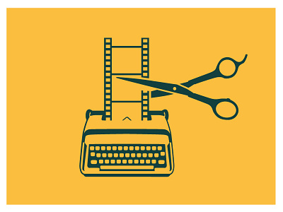 Mark for Film Maker (Write/Film/Edit) editing editor film logo scissors typewriter video writing