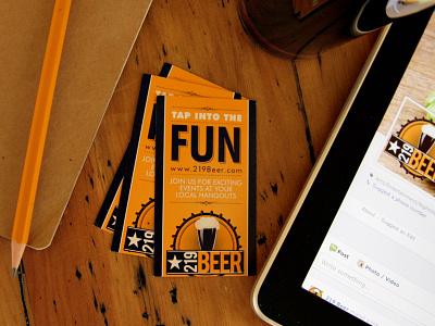 219 Beer beer business card facebook ipad logo