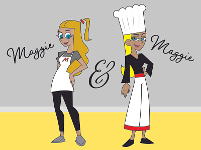 The Maggie's art cartoon design fun illustration people