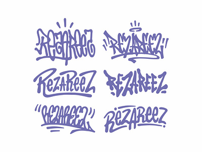 Rezareez Custom Types badgedesign brand custom logo custom type design graffiti graphic design handdrawn lettering logo logo designer logodesigner logotype streetwear type types typography