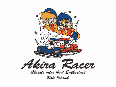 Akira Racer artwork badgedesign brand branding cartoon clothing design design graphic design graphic tees illustration merch design supply and design vintage design