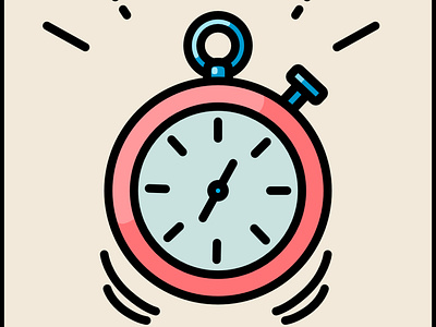 Learning clock illustration adobe illustrator design illustration vector illustration