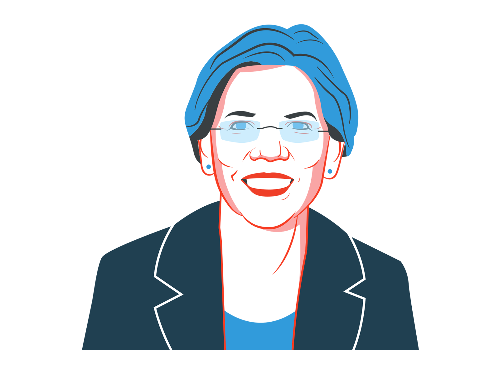 Elizabeth Warren for NPR by Mitchell MacNaughton on Dribbble