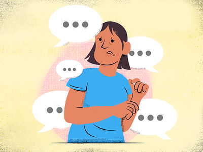 Negative Comments comments covid illustration speech text woman words