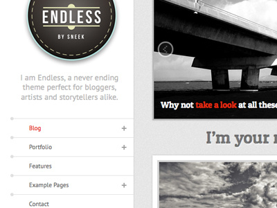 Endless badge blog infinite retro scrolling theme wordpress